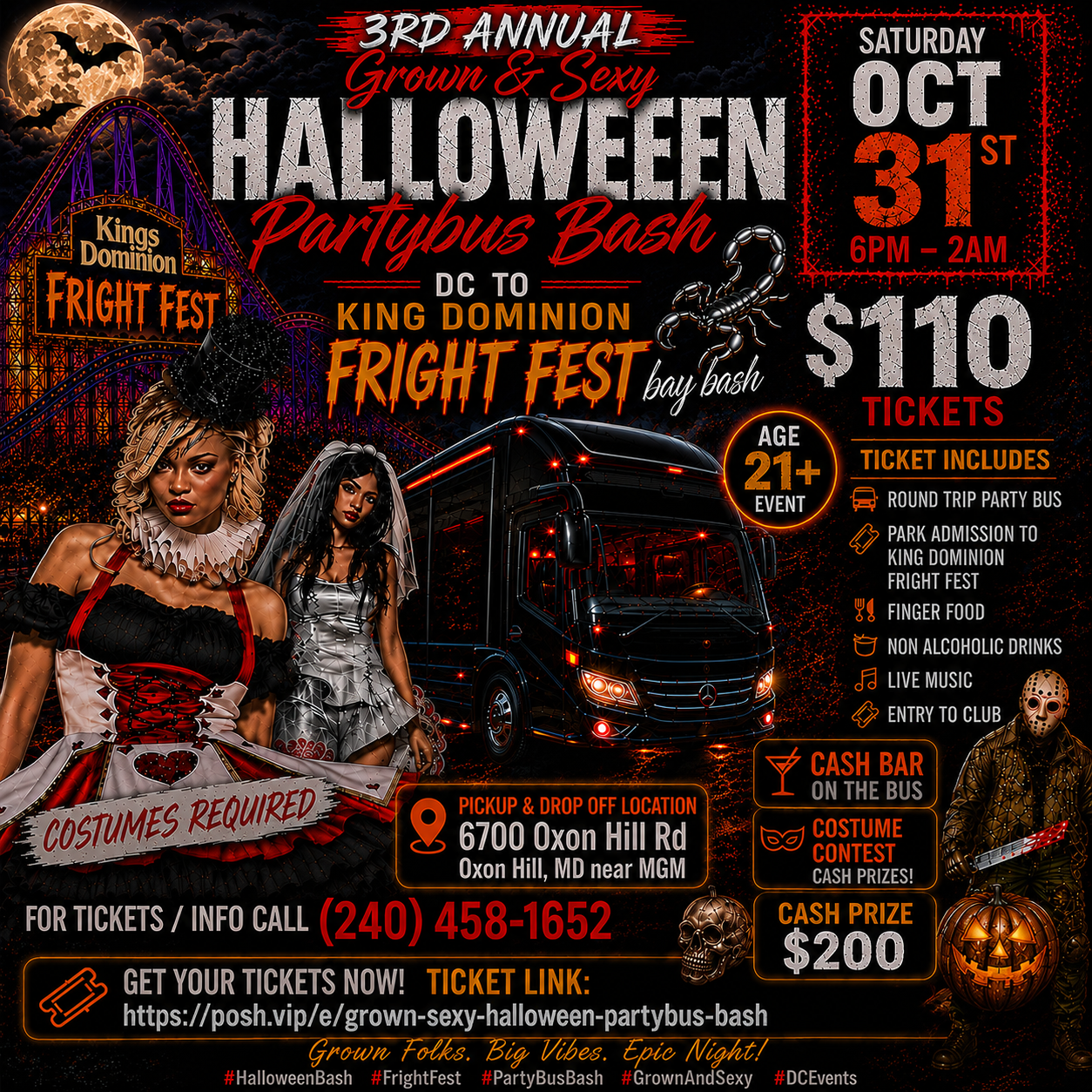 GROWN N SEXY HALLOWEEN PARTYBUS BASH
