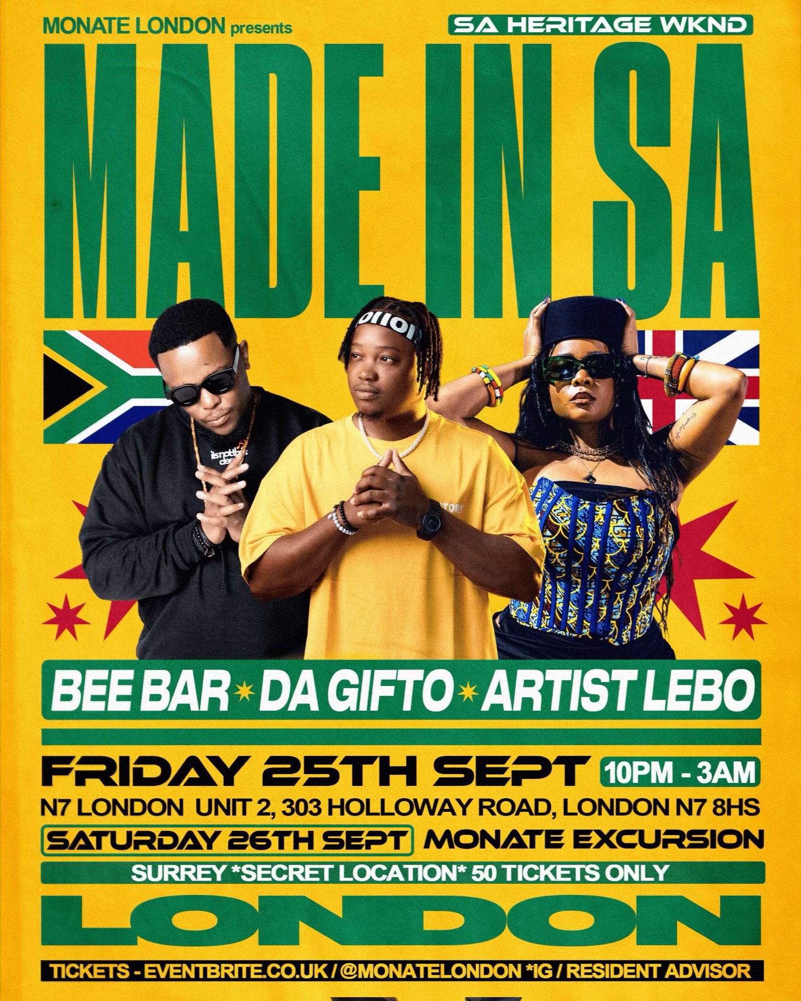 MADE IN SA - LONDON with Beebar, DA GIFTO & ARTIST LEBO