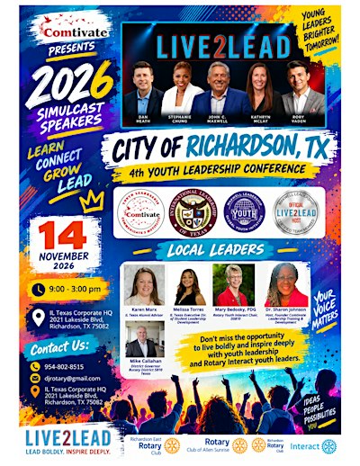 2026 Live2Lead4TX - City of Richardson  LIVE SIMULCAST  YOUTH COHORT 4