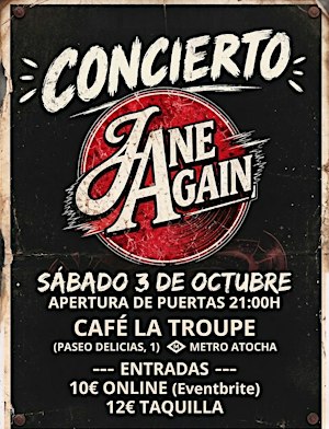 Jane Again (Concierto indie-rock)