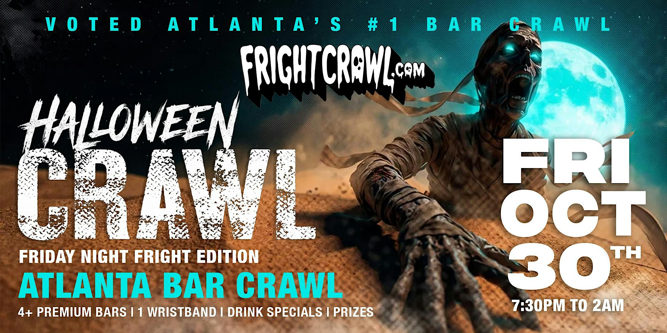 The Fright Crawl | Atlanta's Hottest Halloween Bar Crawl 2026 | Fri, Oct 30