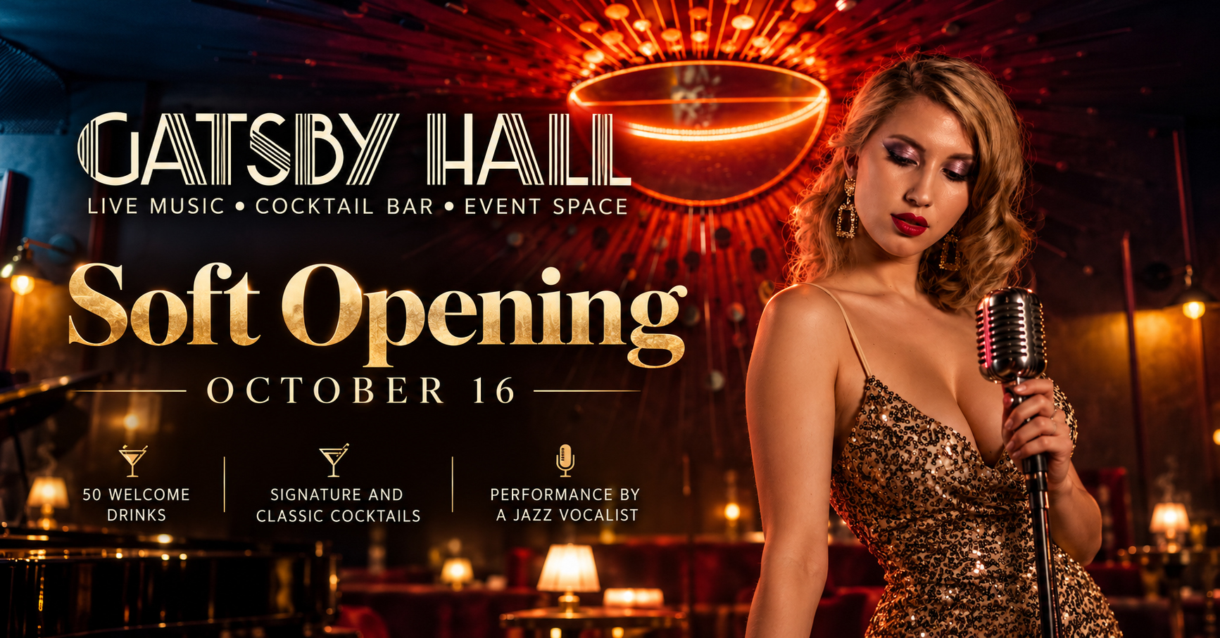 Gatsby Hall — Soft Opening