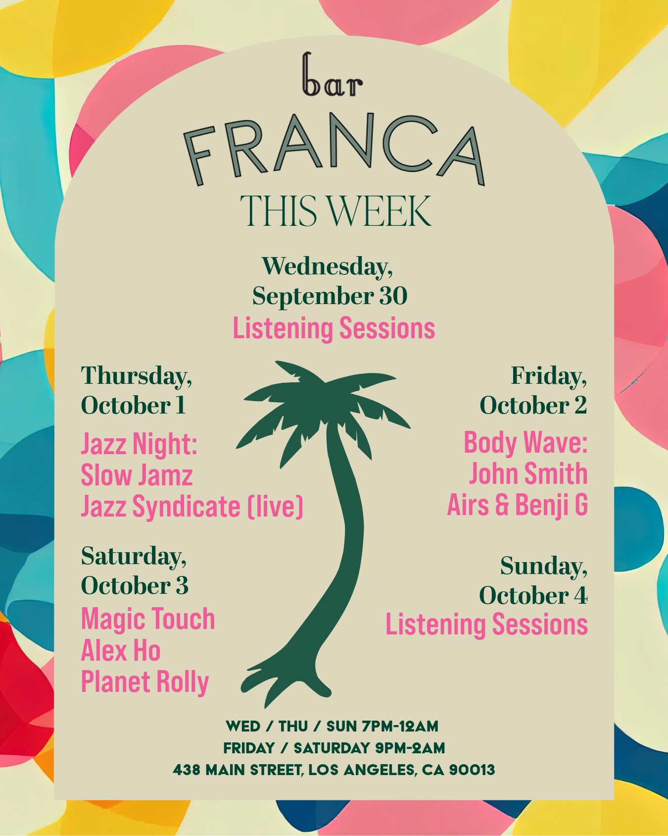 This Week at Bar Franca