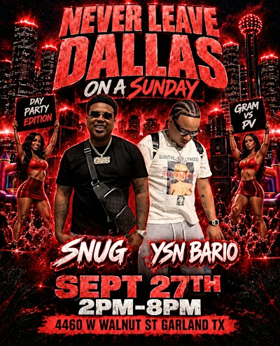 GRAM VS PV SUNDAY BRUNCH DAY PARTY FEAT SNUG & YSN BARIO
