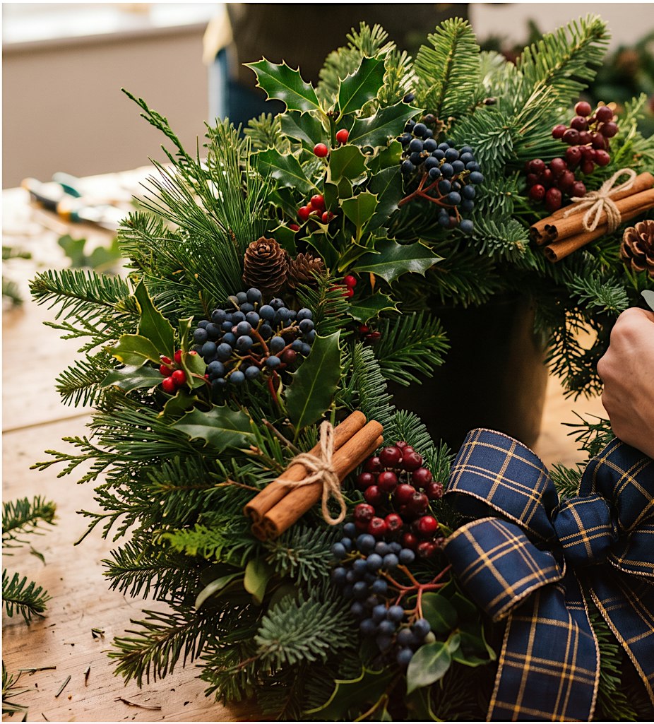 Festive Wreath-Making Workshop with Blooms in Botanicals