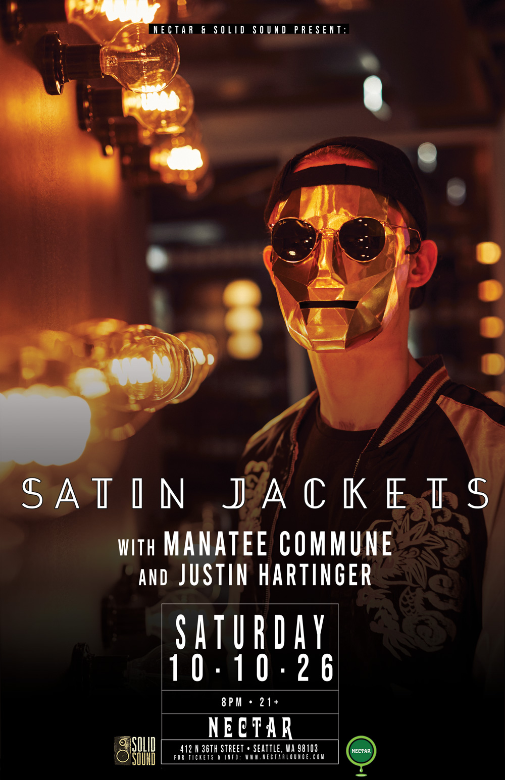 Satin Jackets with Manatee Commune and Justin Hartinger