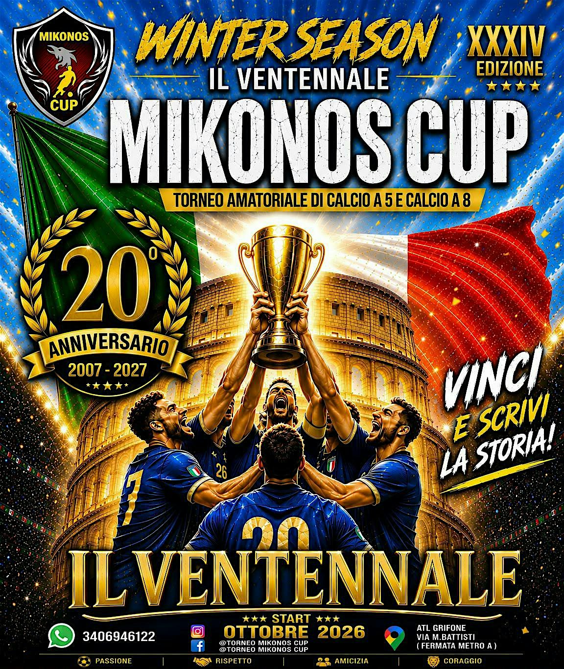 XXXIV MikonosCup calcio a 5&8 amatoriale