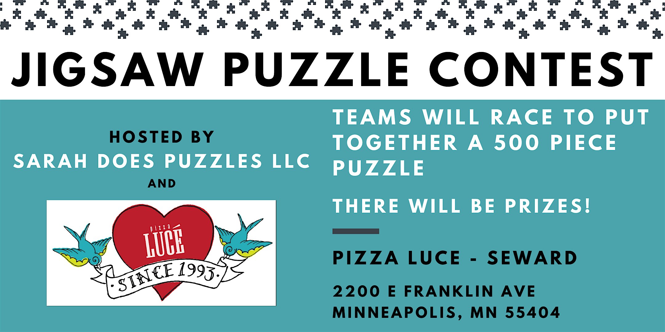 Team Jigsaw Puzzle Contest at Pizza Luce Seward  - September 2026