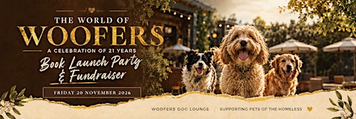 Woofers Book Launch & Fundraiser  |  20th November 2026  |