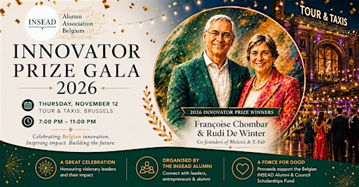 Innovator Prize Gala 2026, INSEAD Alumni Association of Belgium