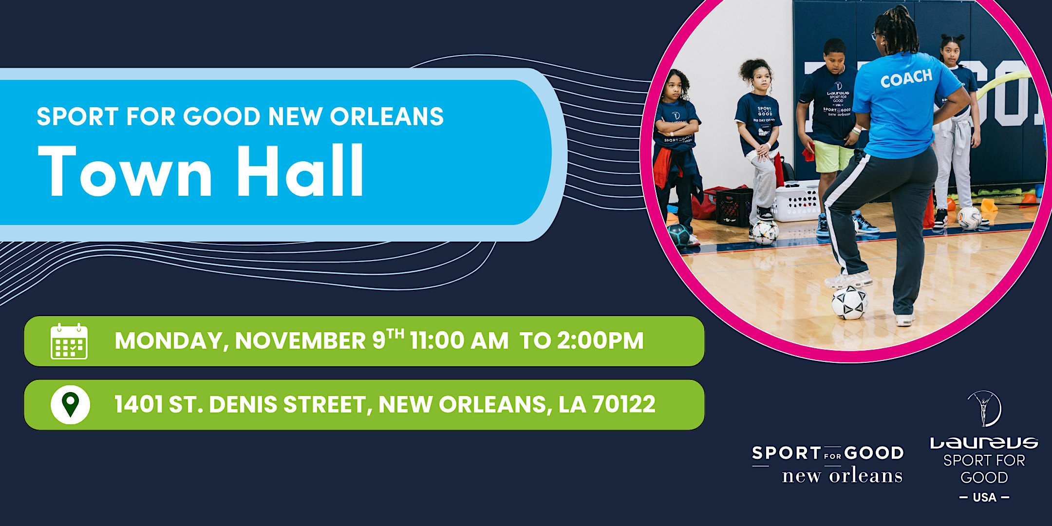 Sport for Good New Orleans Town Hall