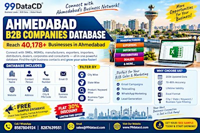 Download Verified 40178 Ahmedabad Companies List with Free Sample
