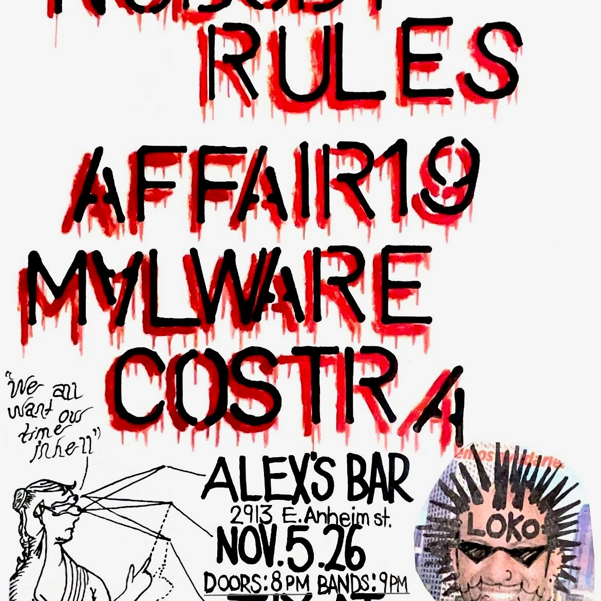 Nobody Rules + Affair19 + Malware + Costra