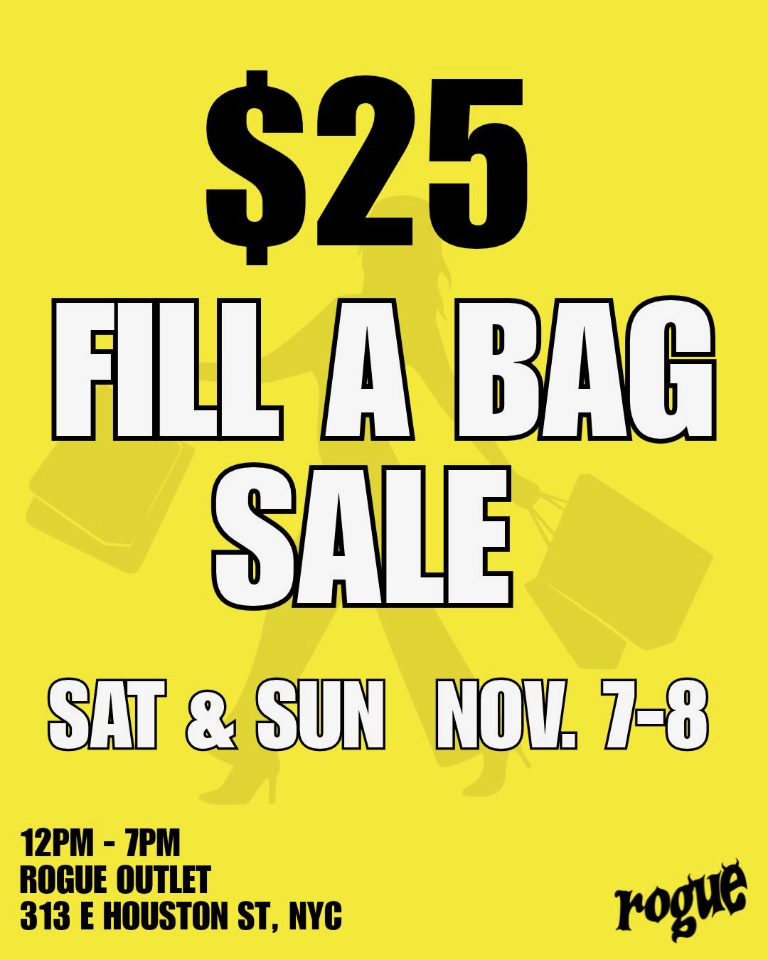 Rogue’s $25 Fill a Bag Sale 