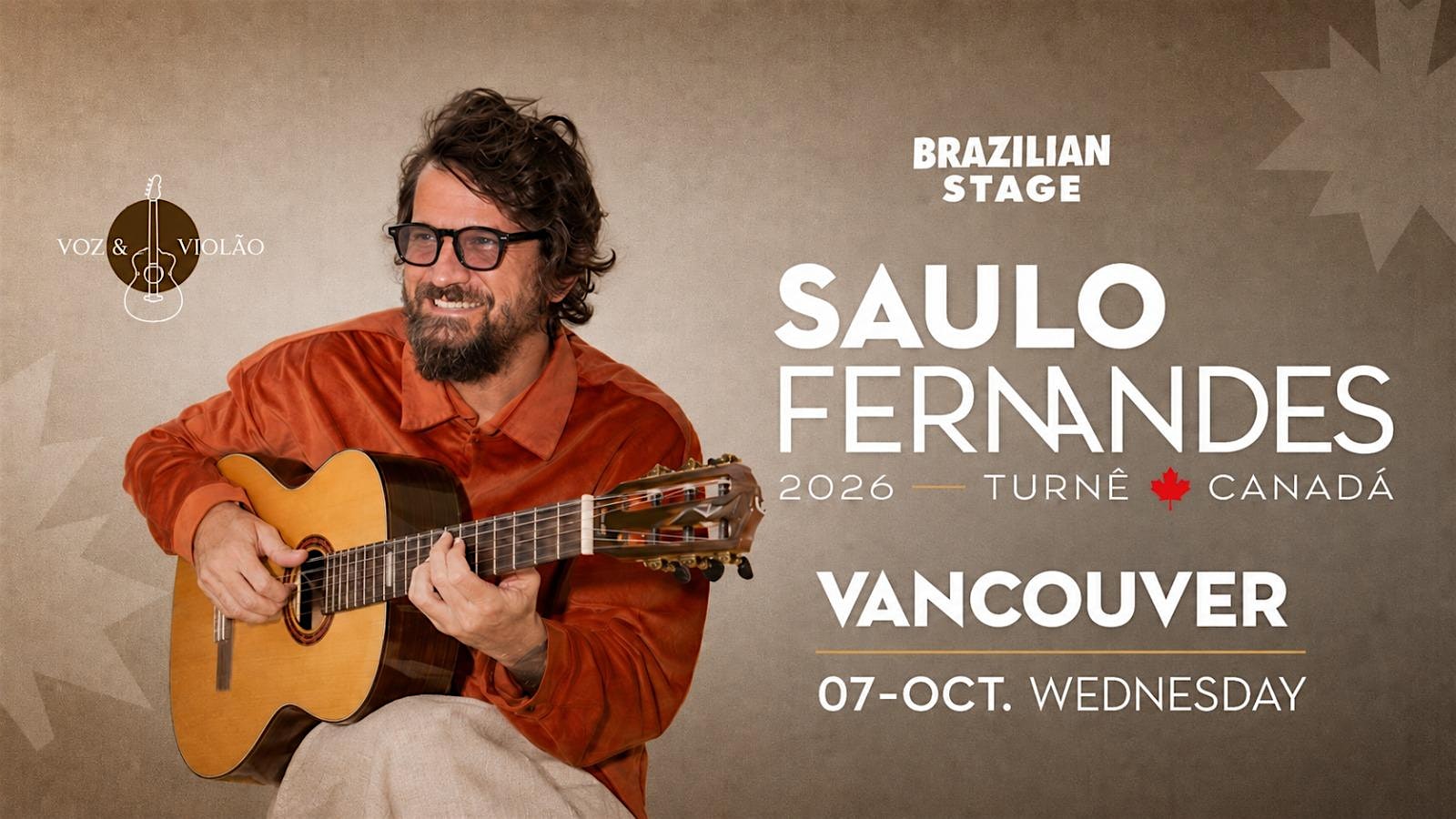 SAULO FERNANDES - VANCOUVER, Canadá  -  Outubro 2026