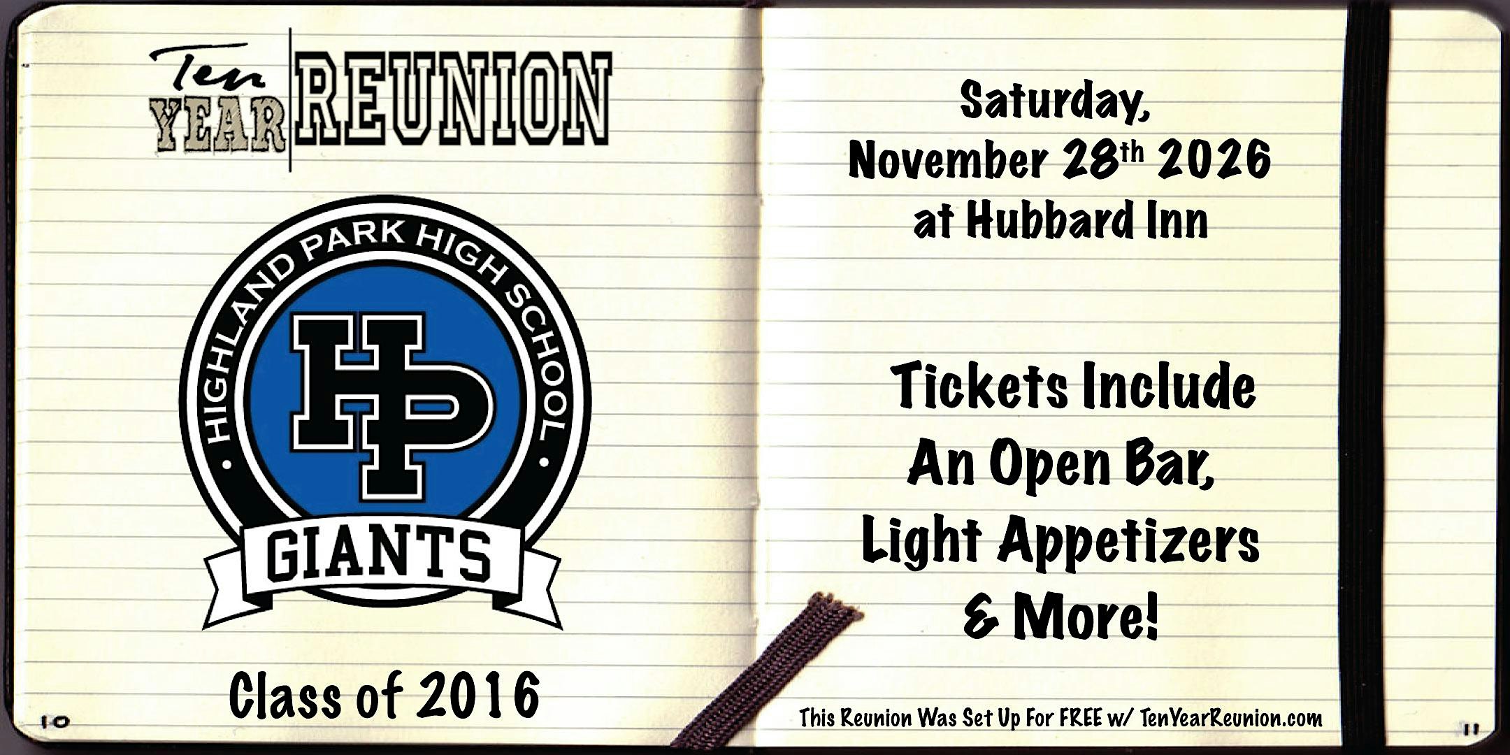 Highland Park High School Class of 2016 Ten Year Reunion