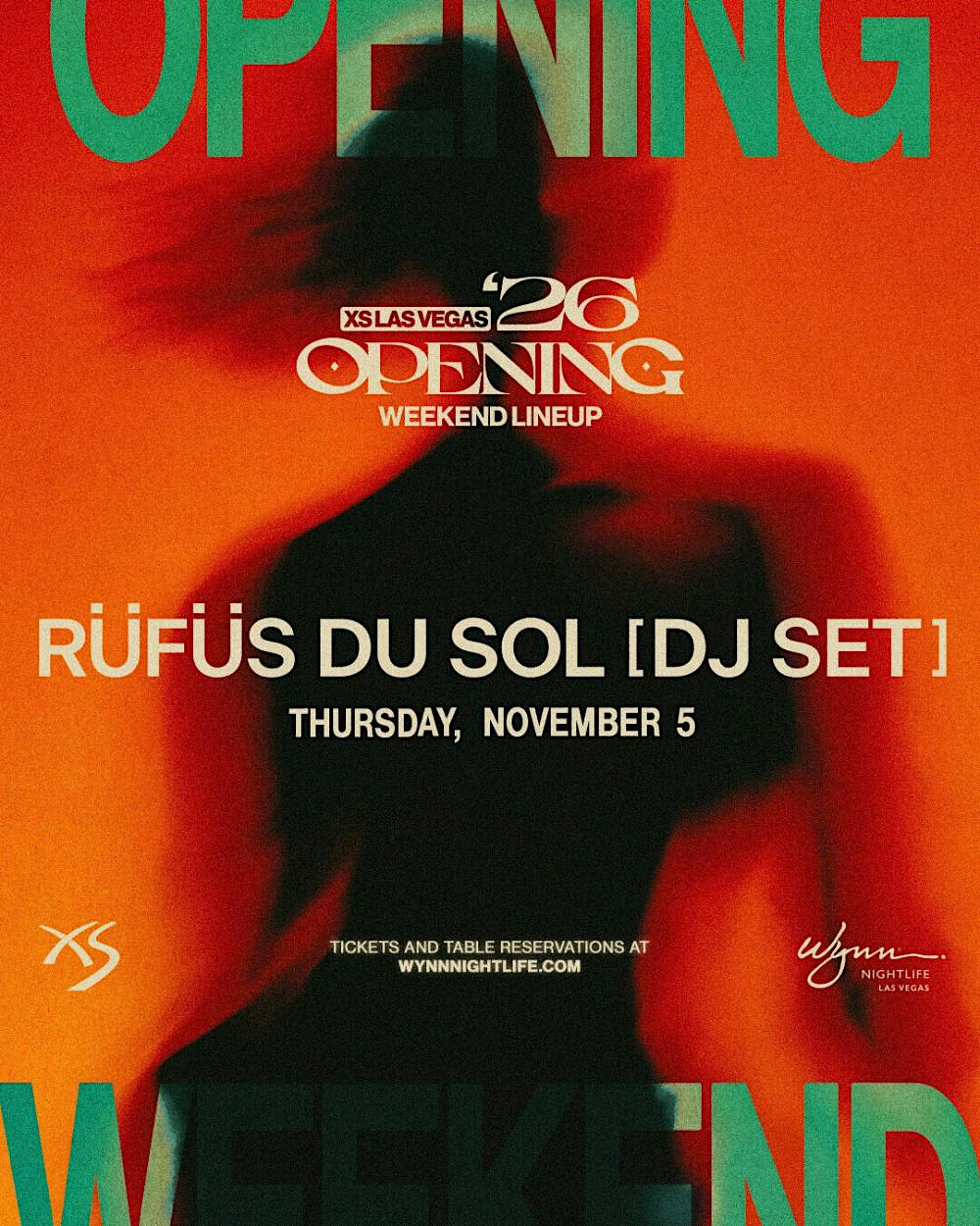 RUFUS DU SOL AT XS NIGHTCLUB GRAND OPENING