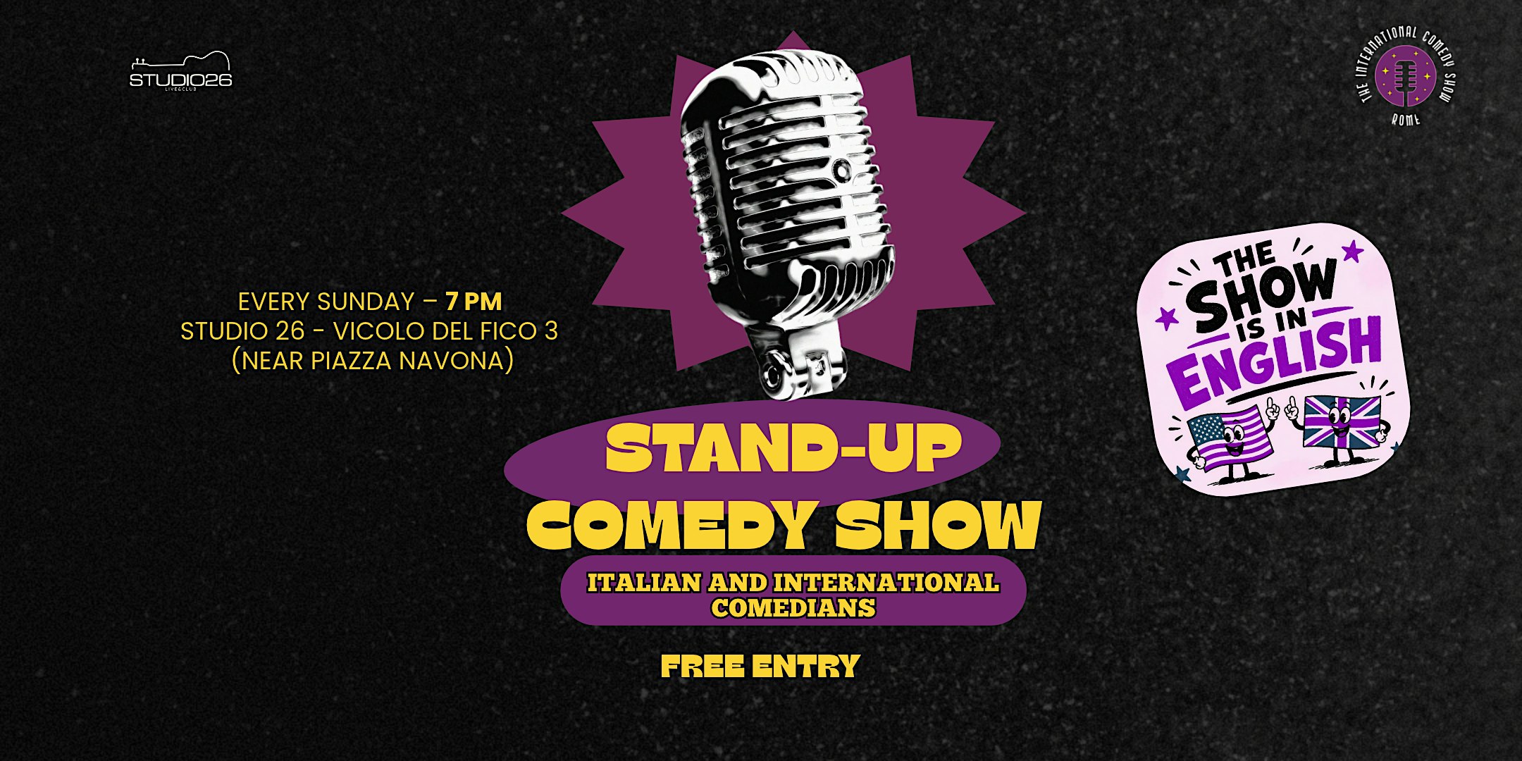 Free Stand-Up Comedy Show In English (Near Piazza Navona)