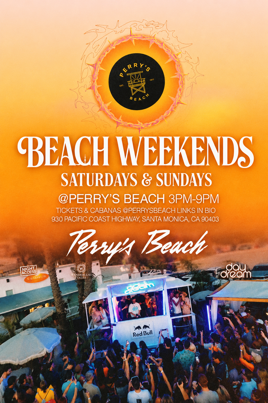 Perry’s Beach Club • Santa Monica Beach Sat, Nov 7th