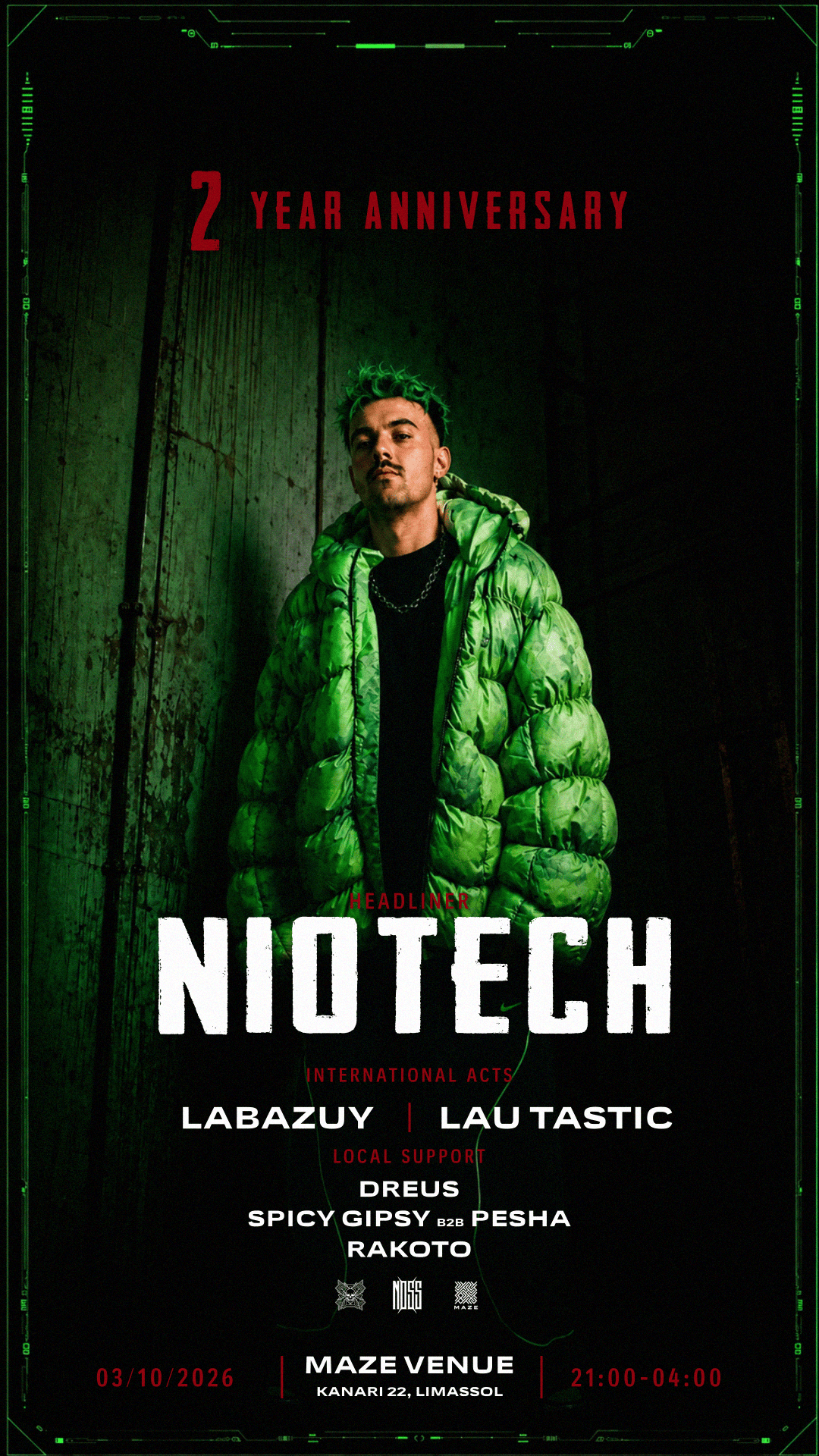DELIRIUM CHAMBER 2 YEAR ANNIVERSARY - NIOTECH - LABAZUI - LAU TASTIC 