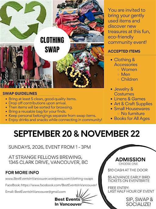 Clothing Swaps, by Best Events in Vancouver