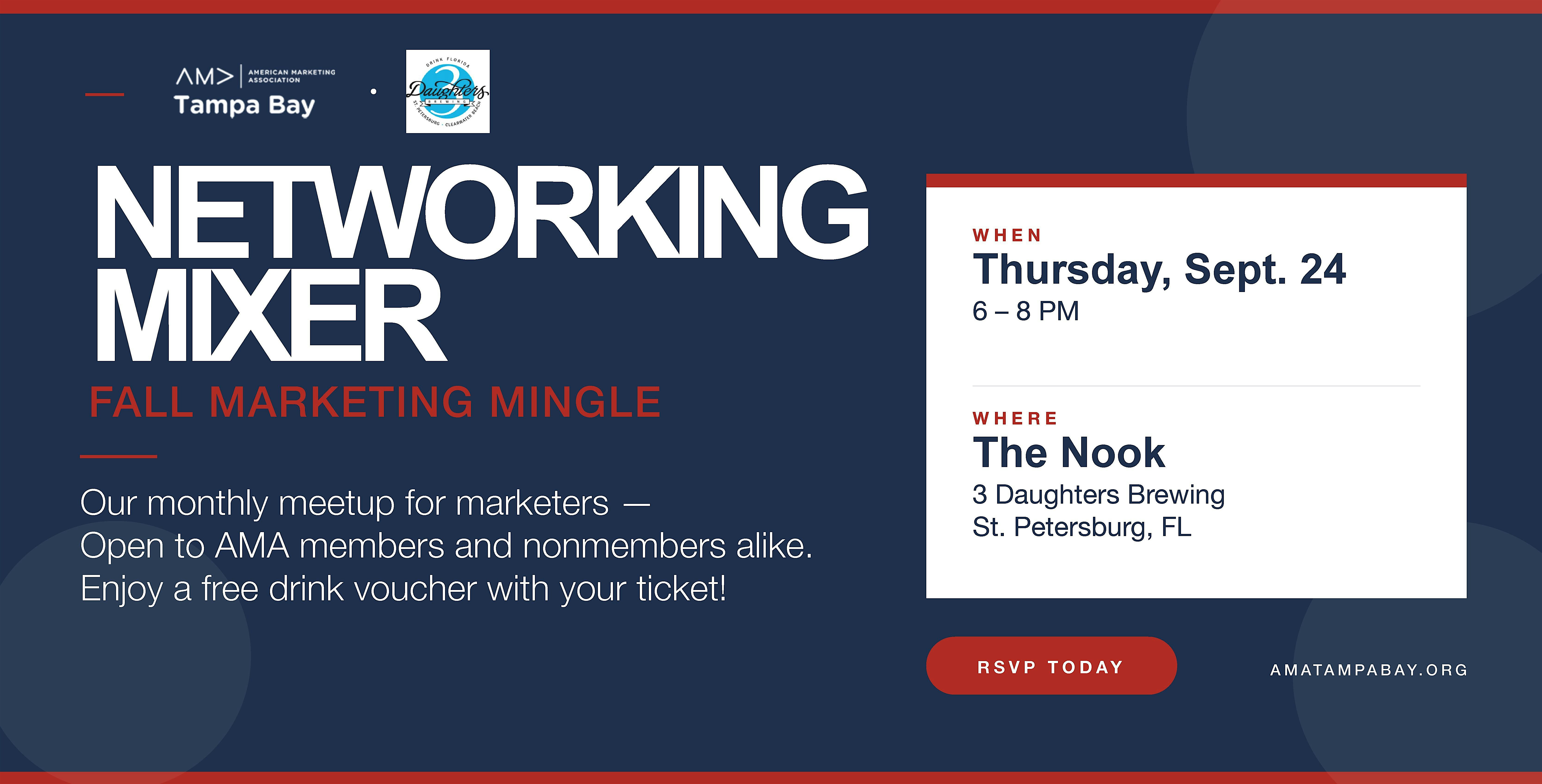 Fall Marketing Mixer at 3 Daughters Brewing