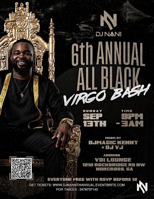 DJNANI 6TH ANNUAL ALL BLACK VIRGO BASH