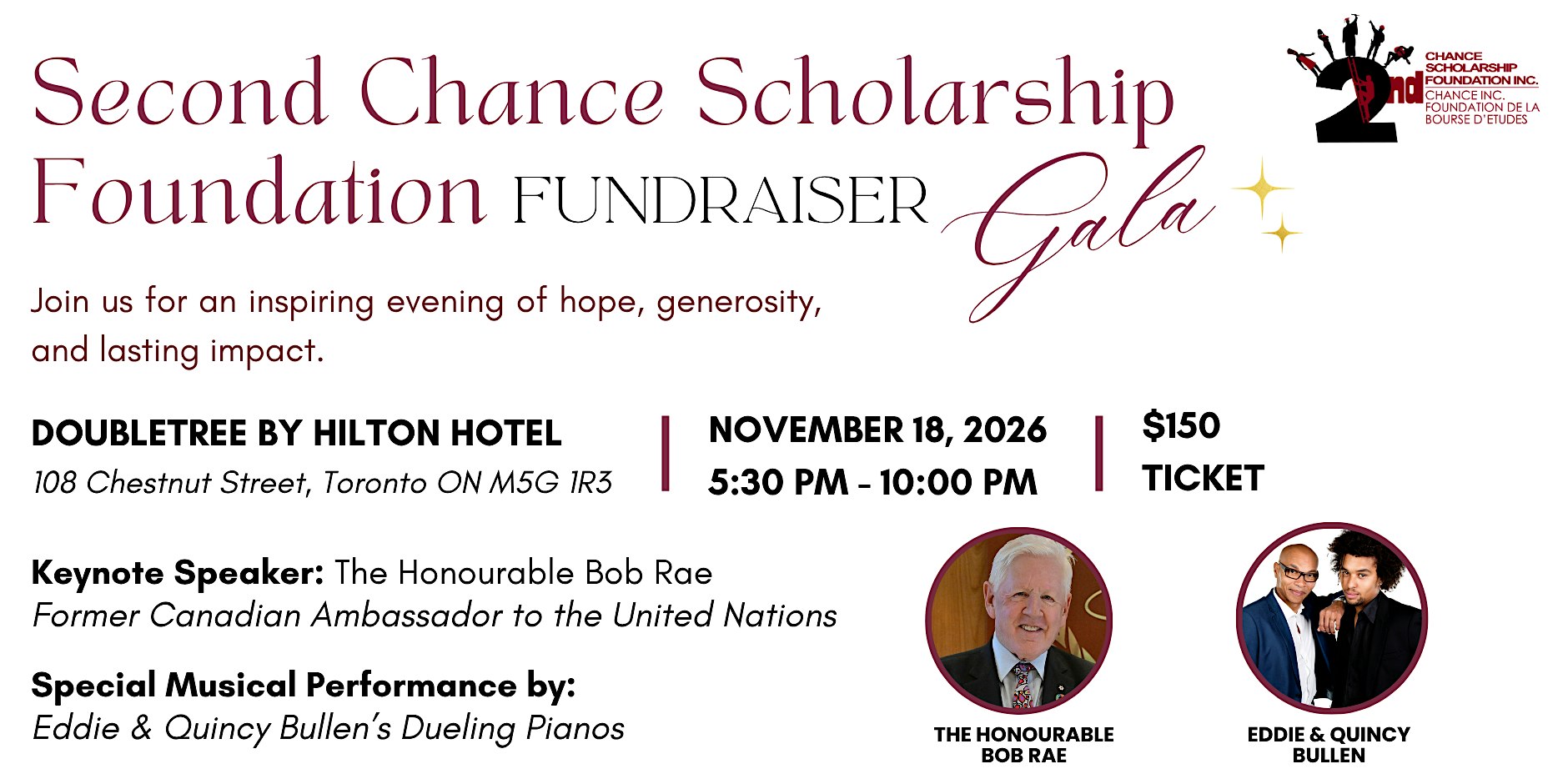 Second Chance Scholarship Foundation Fundraiser Gala 2026
