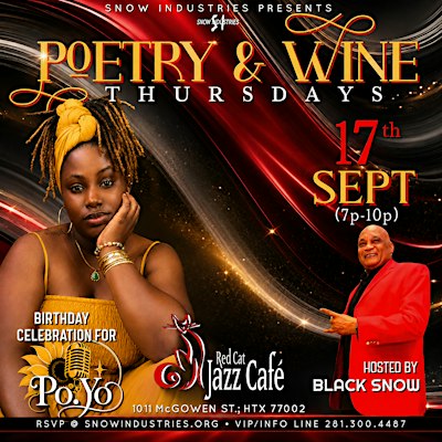 POETRY & WINE THURSDAYs Presented by SNOW INDUSTRIES