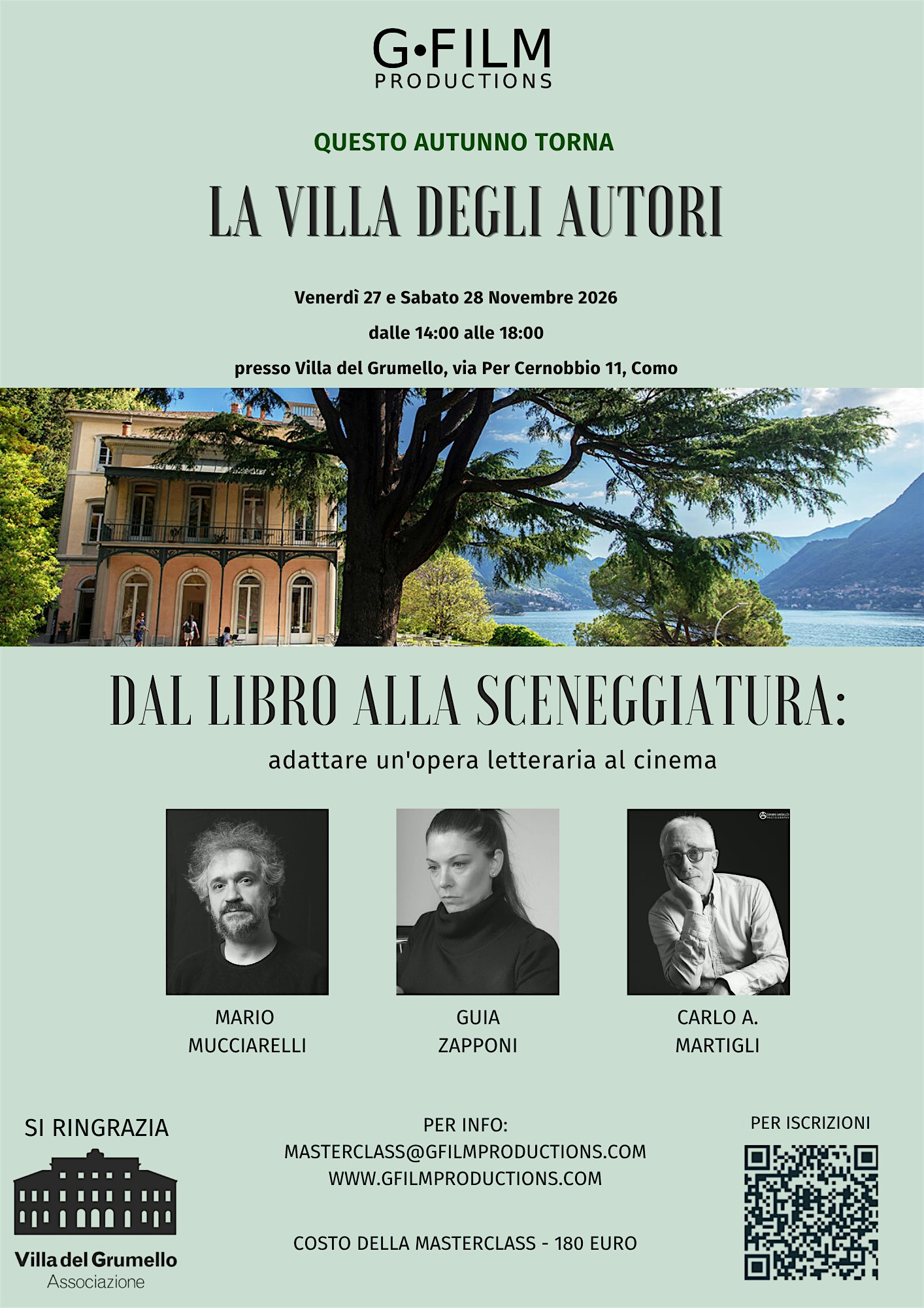 LA VILLA DEGLI AUTORI - DAL LIBRO ALLA SCENEGGIATURA