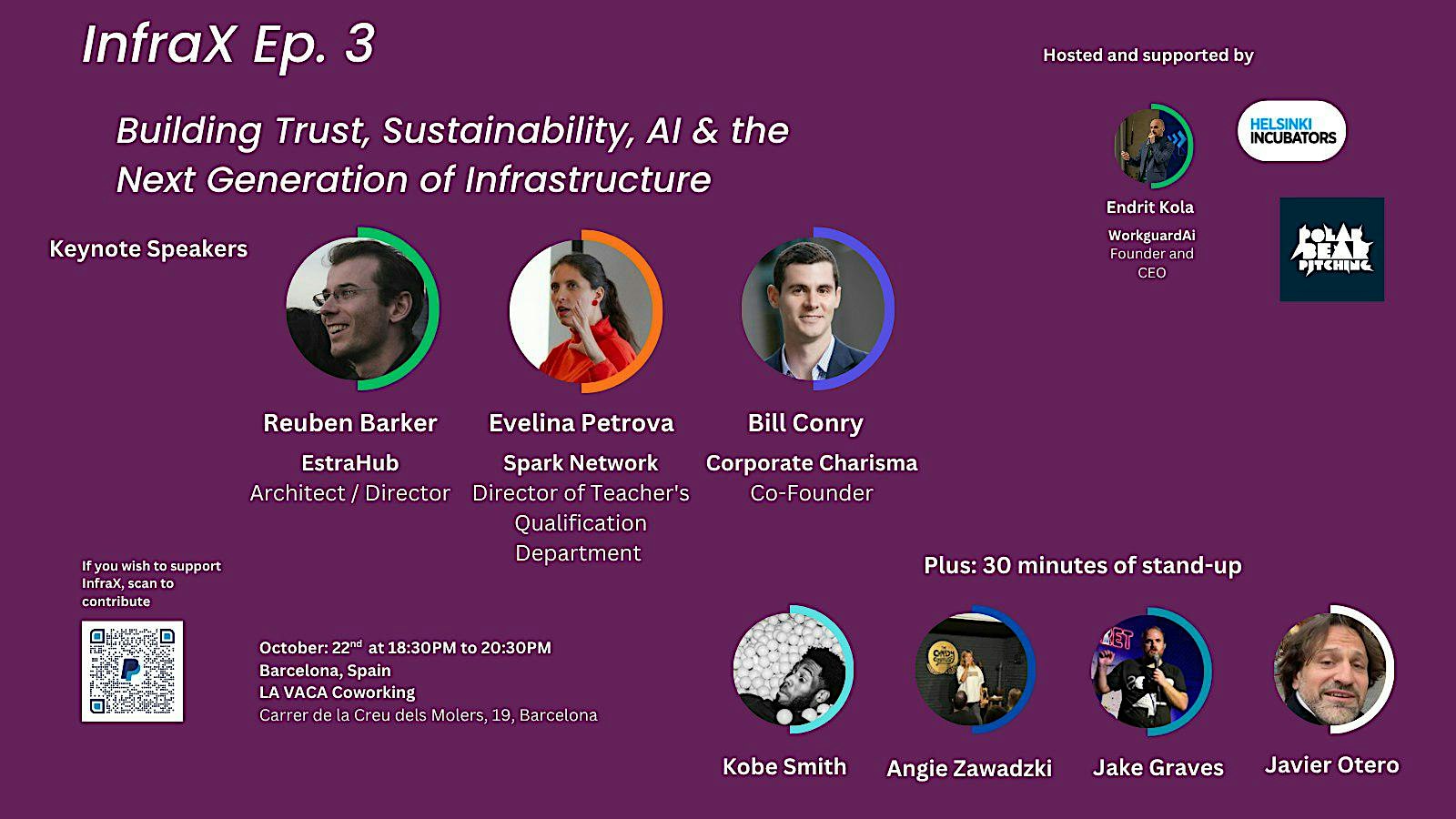 InfraX Barcelona: Talks, Stand-up Comedy & Networking