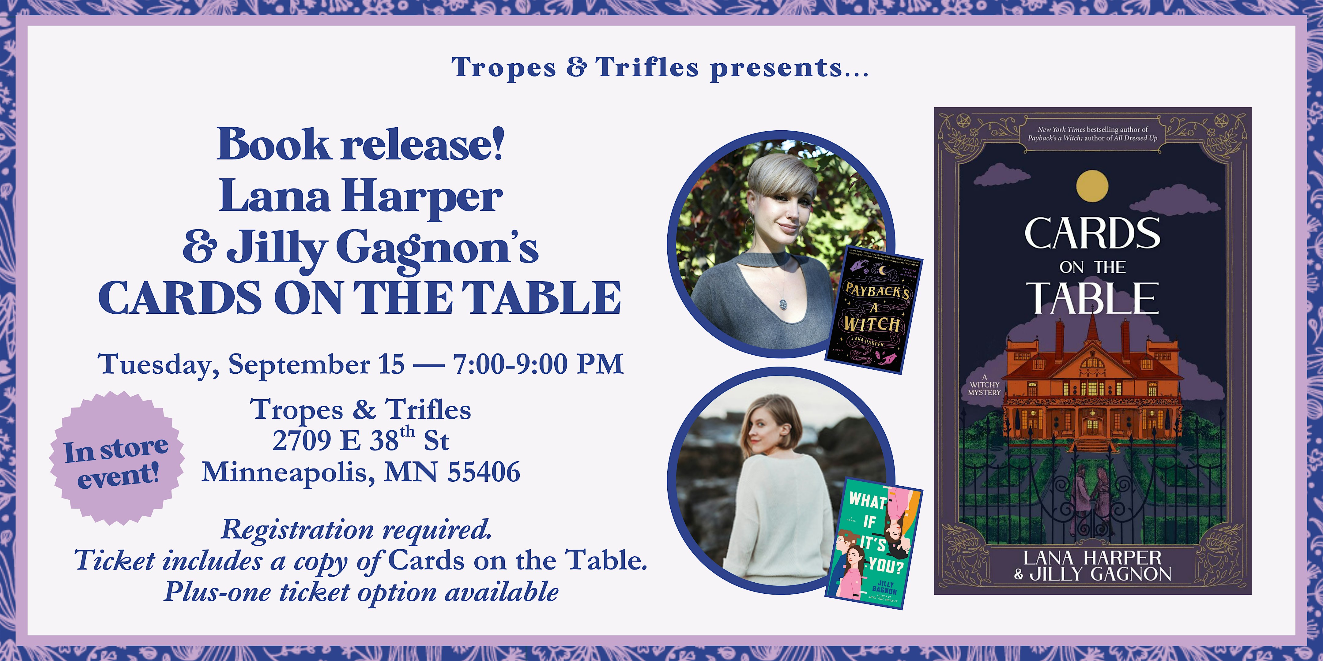 Book release! Lana Harper & Jilly Gagnon's CARDS ON THE TABLE