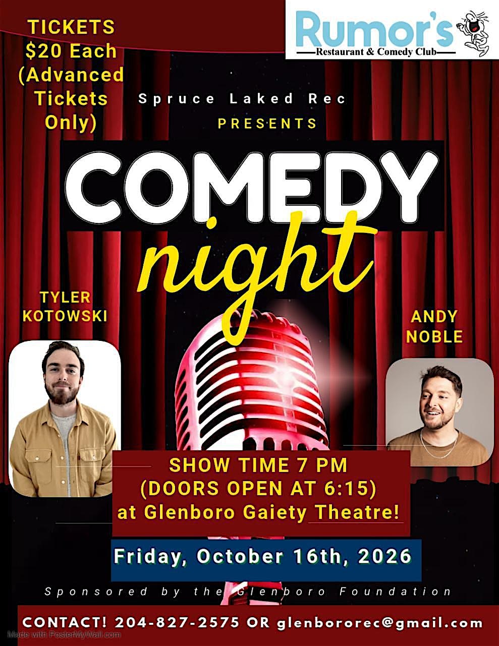 Comedy Night in Glenboro