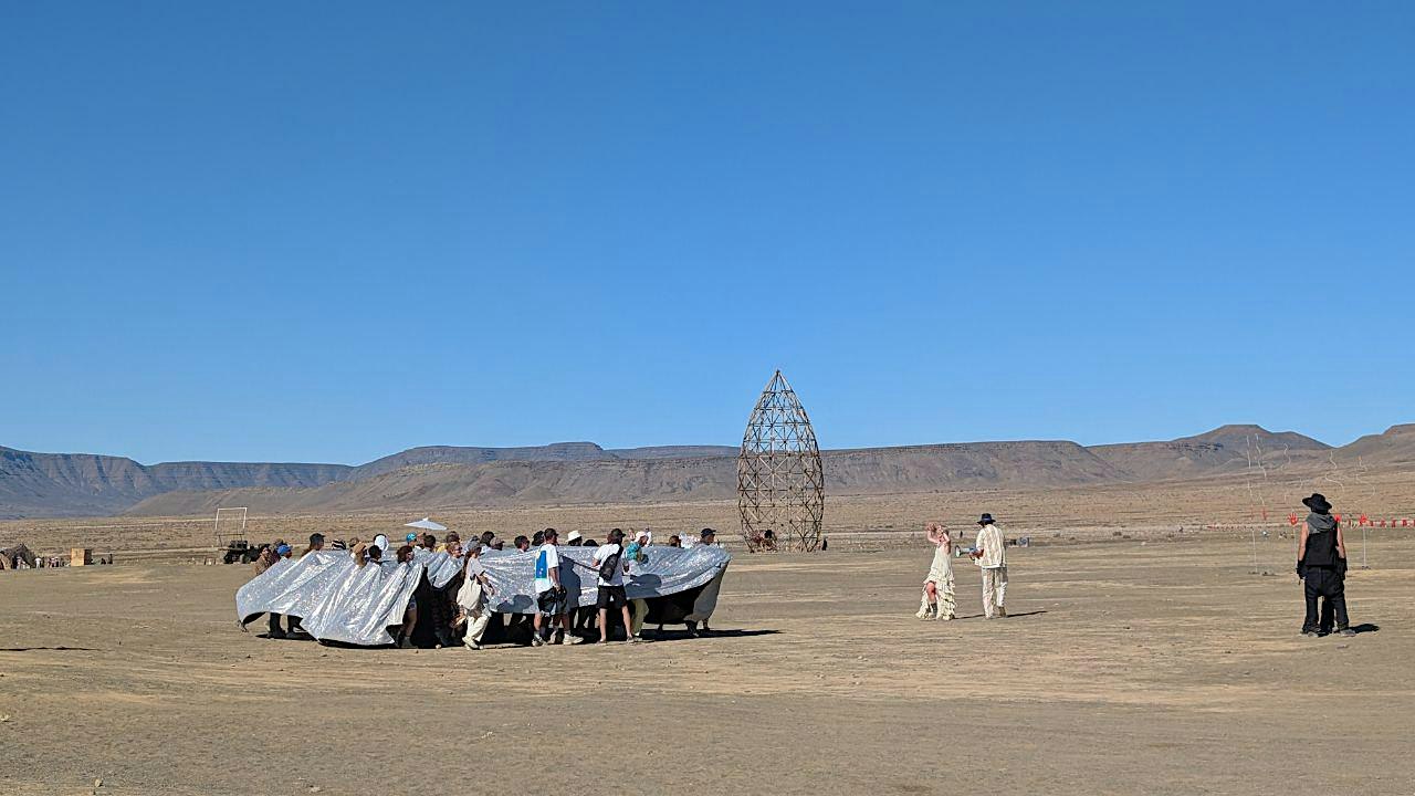 Silver Wave: A Collective Walking Performance in Cape Town
