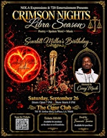 Crimson Nights: Libra Season, a showcase of poetry, spoken word,  and music