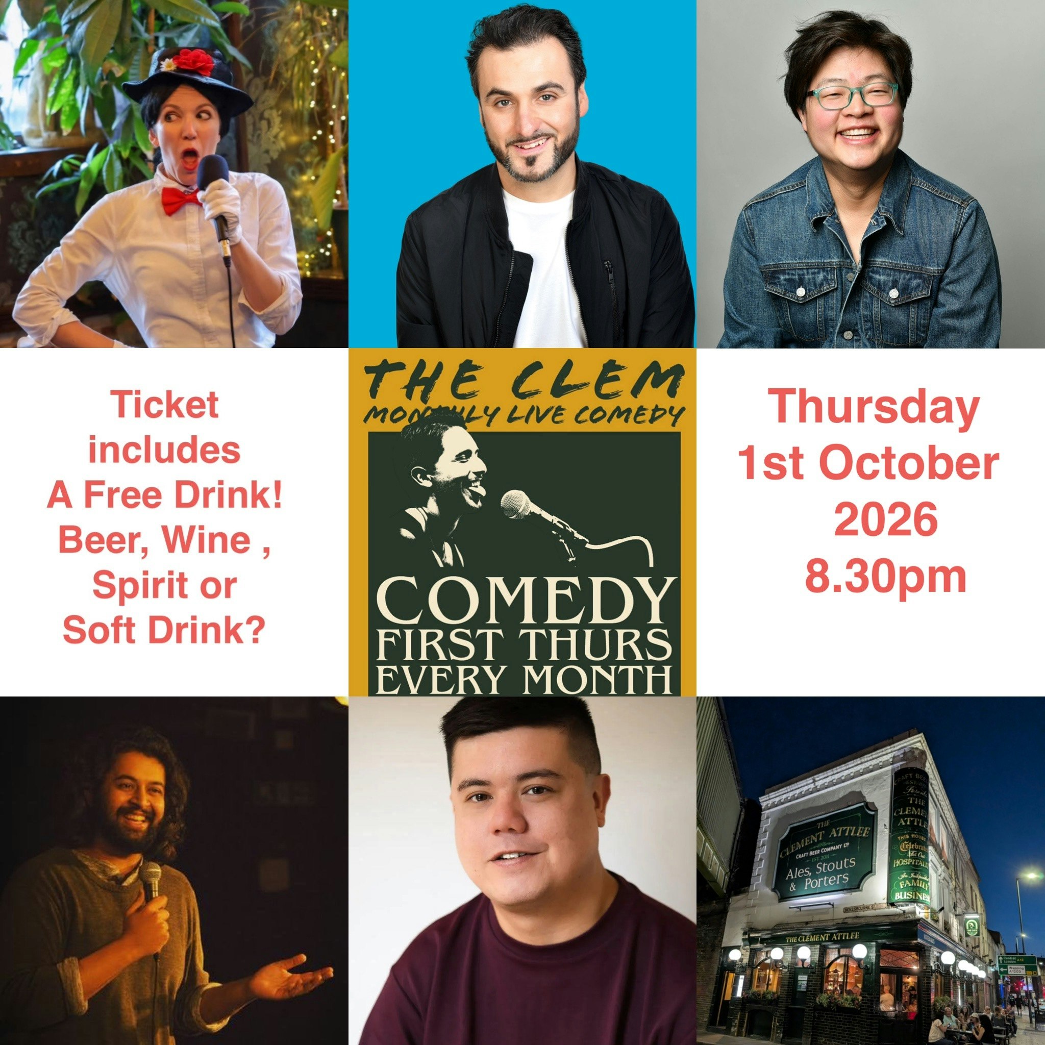 Comedy at The Clem Limehouse -Incl A Free Drink!
