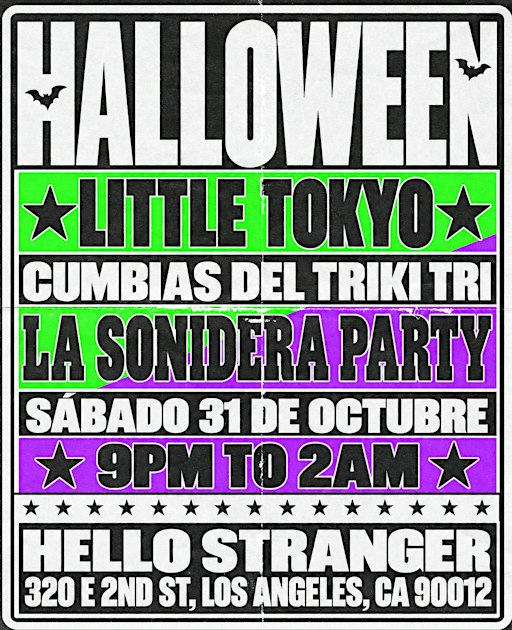 CUMBIAS DEL TRIKI TRI  -HELLO STRANGER BAR - (SAB  31  DE OCT)