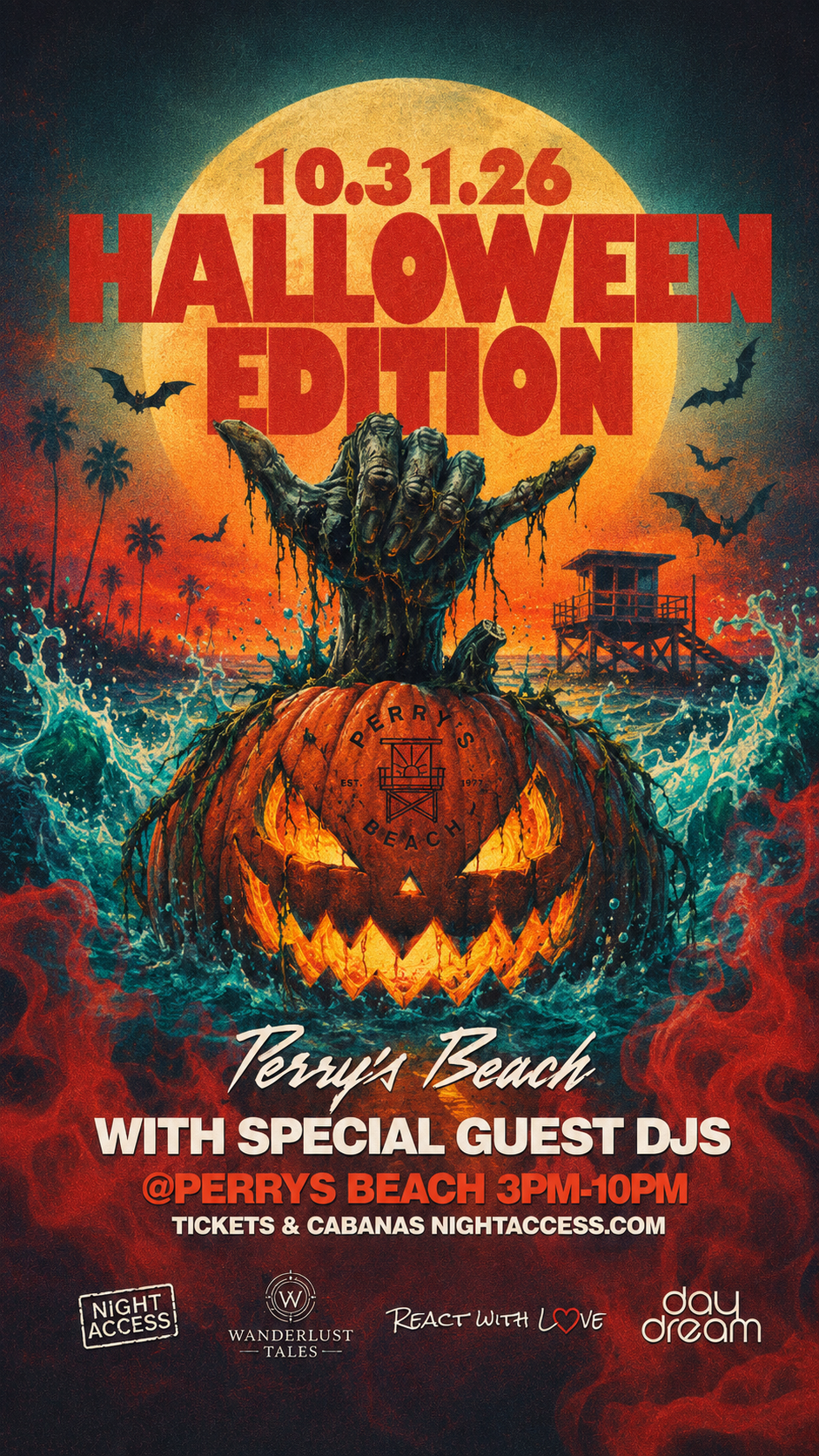 HALLOWEEN @ Perry’s Beach Club • Santa Monica Beach Sat, Oct 31st