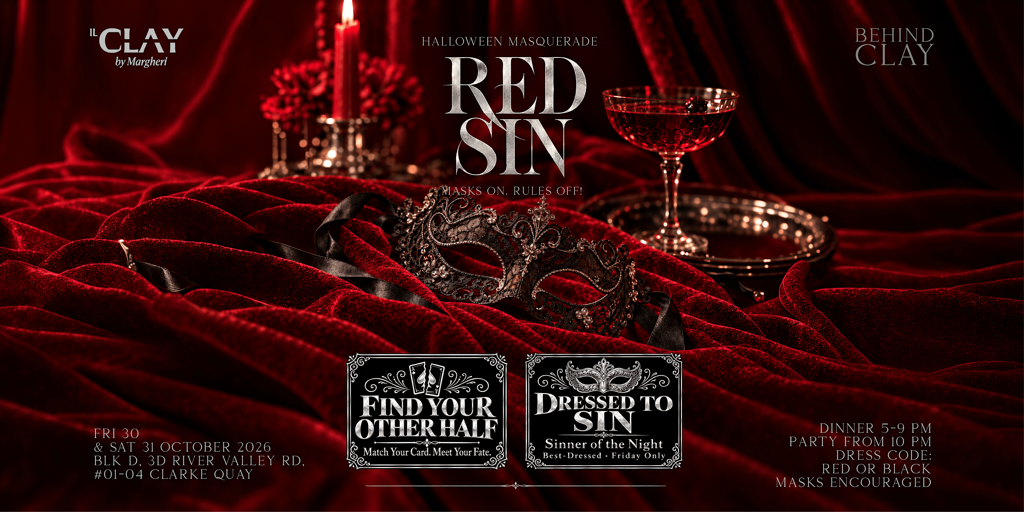 RED SIN | Halloween at IL CLAY × Behind Clay