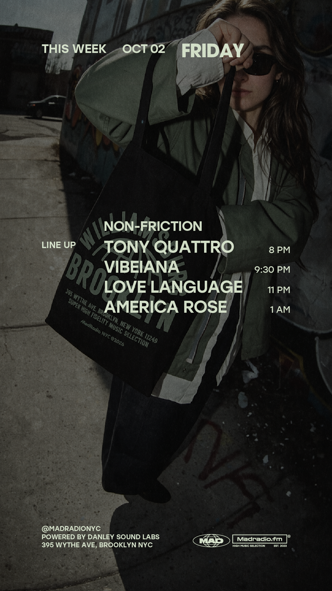 NON-FRICTION: Tony Quattro / Vibeiana / LOVE LANGUAGE / AMERICA ROSE