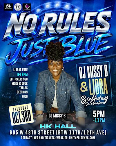 Libra Bash No Rules Just Blue