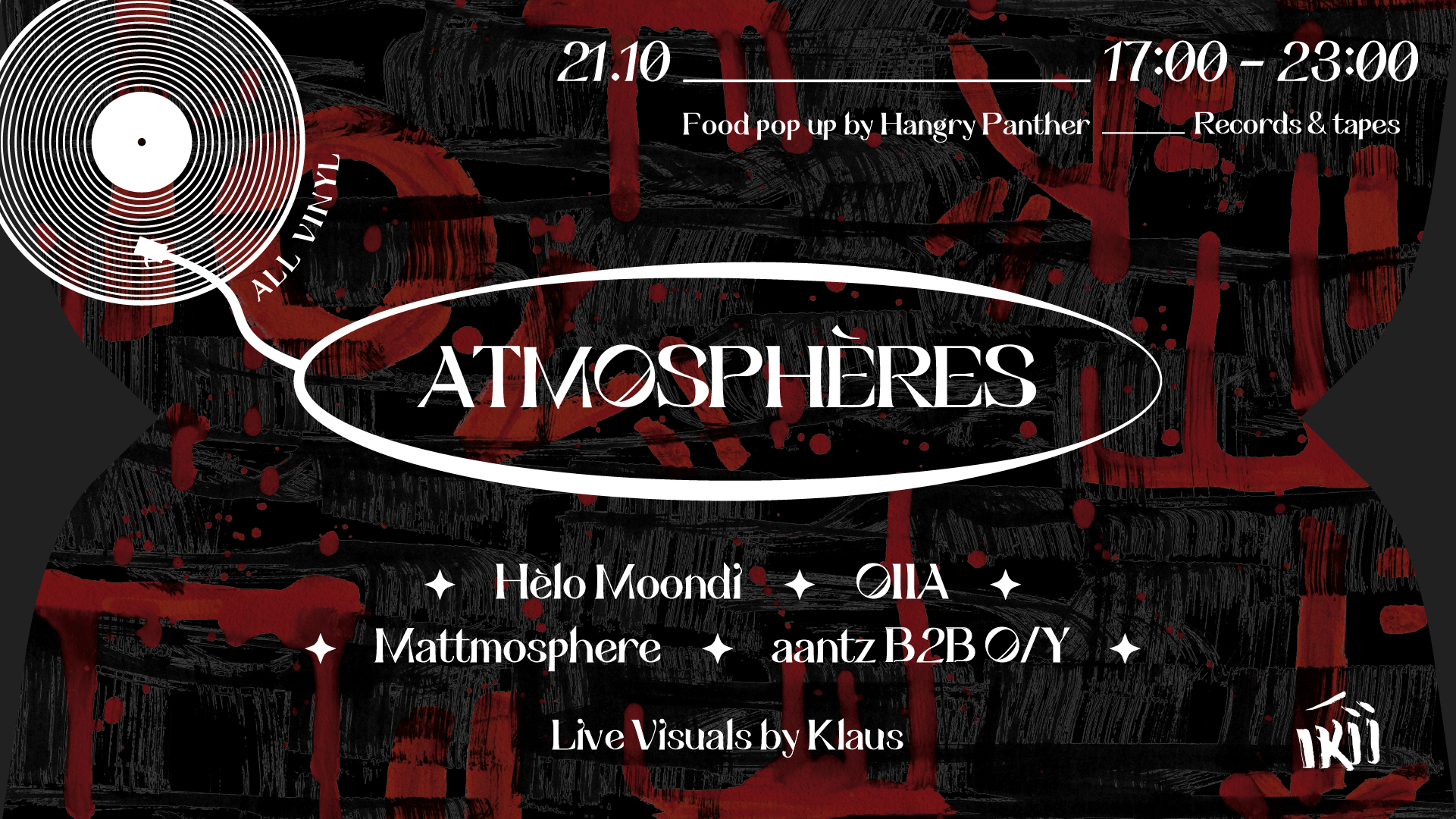 Atmosphères vinyl and food pop-up