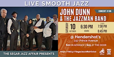 Segar Jazz Affair SMOOTH JAZZ : John Dunn & The Jazzman Band @ Hendershot's