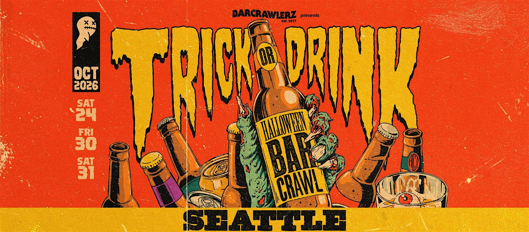 Trick or Drink: Seattle Halloween Bar Crawl (3 Days)
