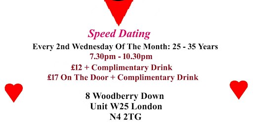 Speed dating 25 - 35 years Wednesdays
