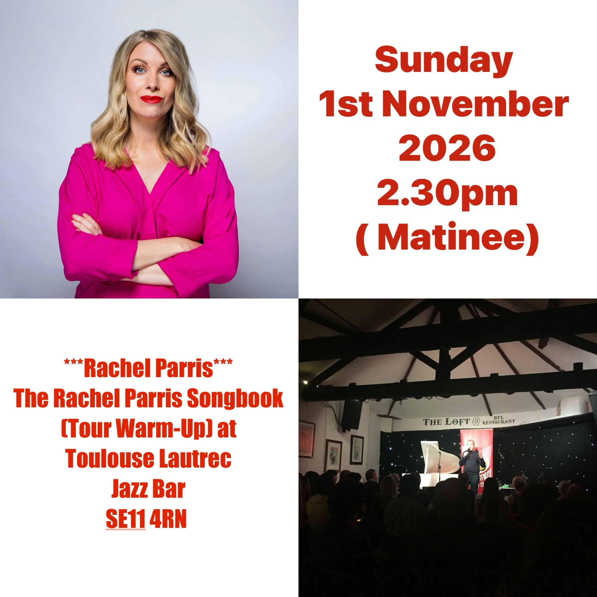 The Rachel Parris Songbook ( UK Tour Warm-Up)