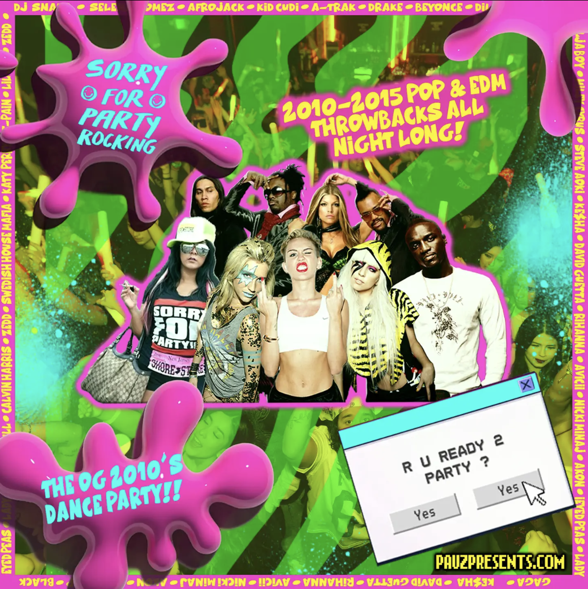 SORRY FOR PARTY ROCKING (2010-2015 Pop & EDM All Night Long!)