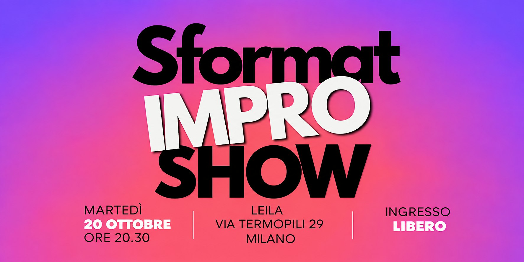 SFORMAT - Spettacolo di improvvisazione teatrale