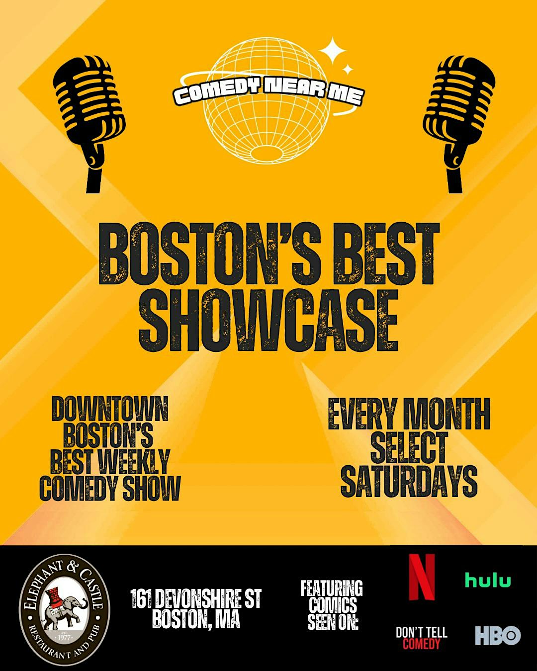 Comedy Night w/ Boston’s Best @ Elephant & Castle
