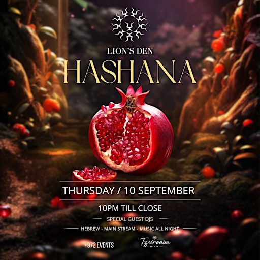 Rosh Hashana Party - Hashana 2026 @ Lion's Den Miami